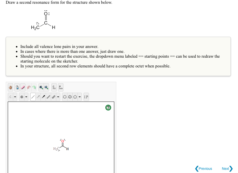 Solved Draw A Second Resonance Form For The Structure Shown