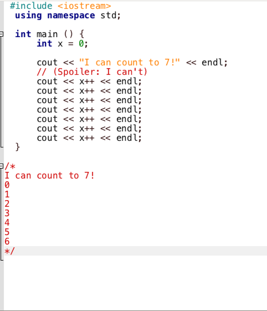 Solved c++ below is a program than in the comments is the | Chegg.com