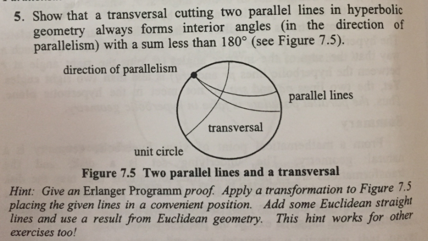 Solved Show that a transversal cutting two parallel lines in | Chegg.com