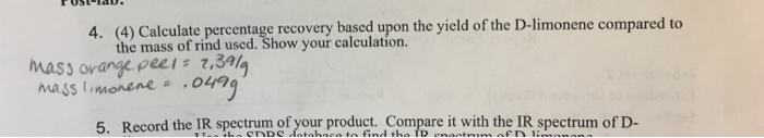 Solved Calculate percentage recovery based upon the yield of | Chegg.com