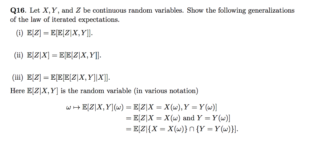 Solved Let X, Y, And Z Be Continuous Random Variables. Show | Chegg.com