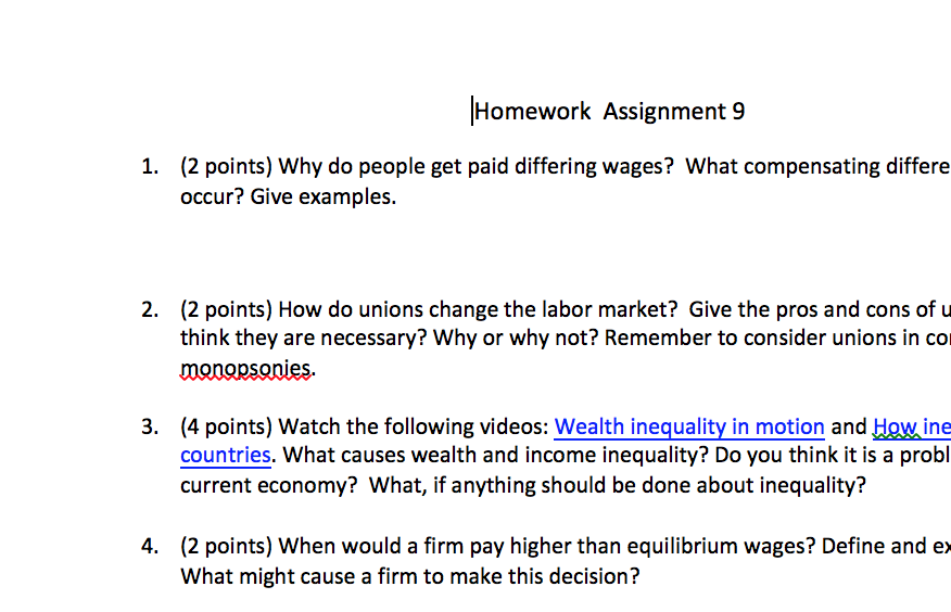 Solved Why Do People Get Paid Differing Wages What Chegg