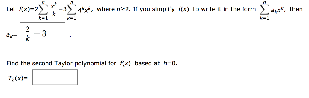 Solved Let F X 2 N Xk K K 1 3 N 4kxk K 1 Where N2 If