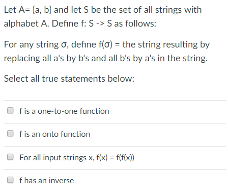 Solved Let A= {a, B} And Let S Be The Set Of All Strings | Chegg.com