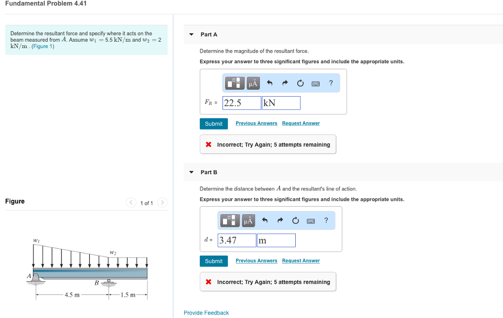 Solved Fundamental Problem 4.41 Determine the resultant | Chegg.com