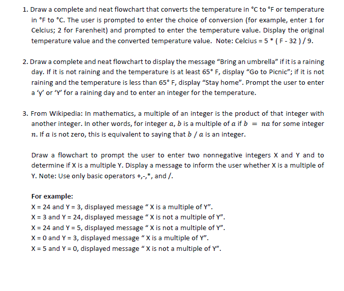 Solved Draw a complete and neat flowchart that converts the | Chegg.com