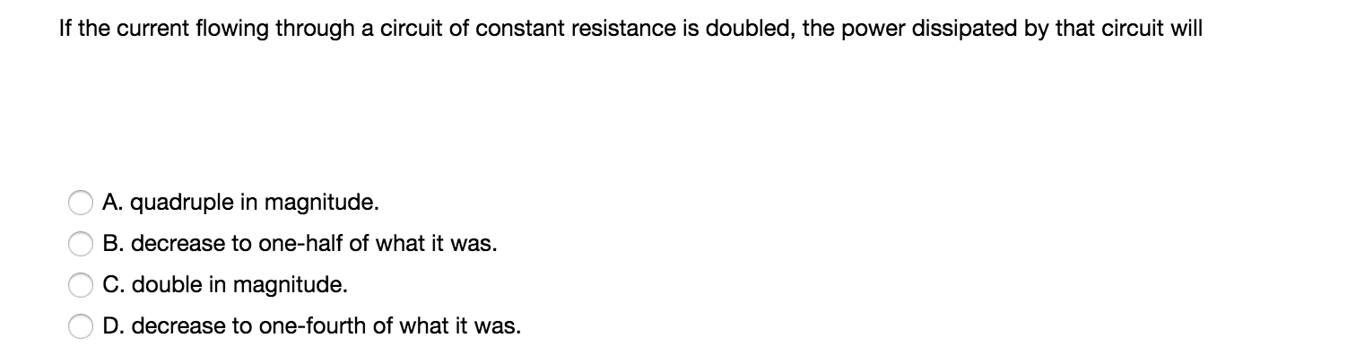 Solved If the current flowing through a circuit of constant | Chegg.com