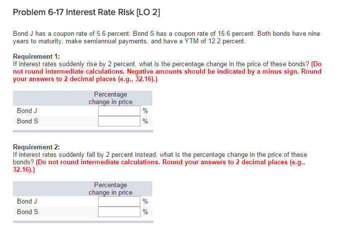 Solved Bond J Has A Coupon Rate Of 5 6 Percent Bond S Ha Chegg