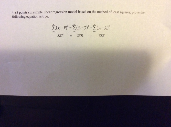 Solved In simple linear regression model based on the method | Chegg.com