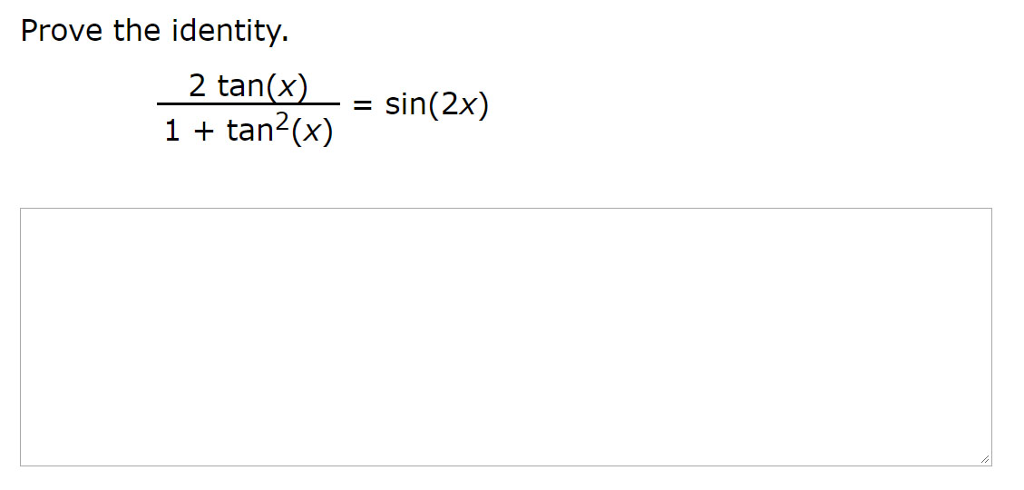 Solved Prove the identity. ax)in(x) 1 tan2(x) | Chegg.com