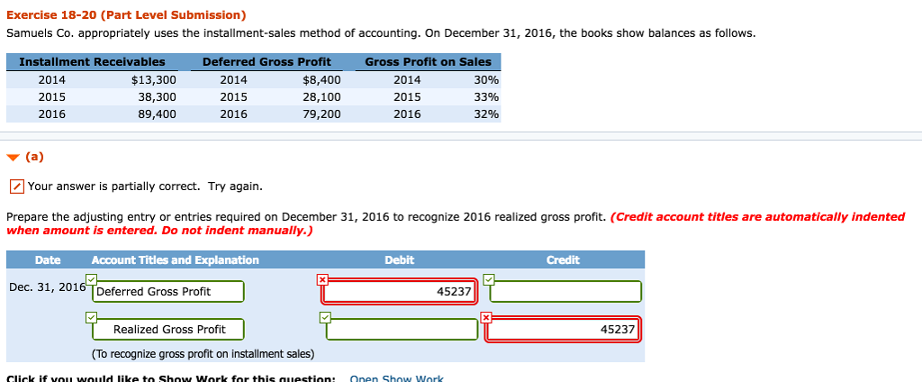 Solved Samuels Co. Appropriately Uses The Installment-sales | Chegg.com