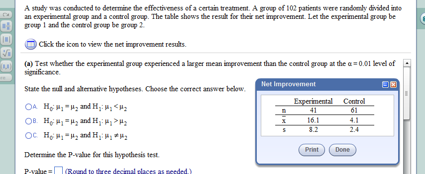 A study was conducted to determine the effectiveness | Chegg.com