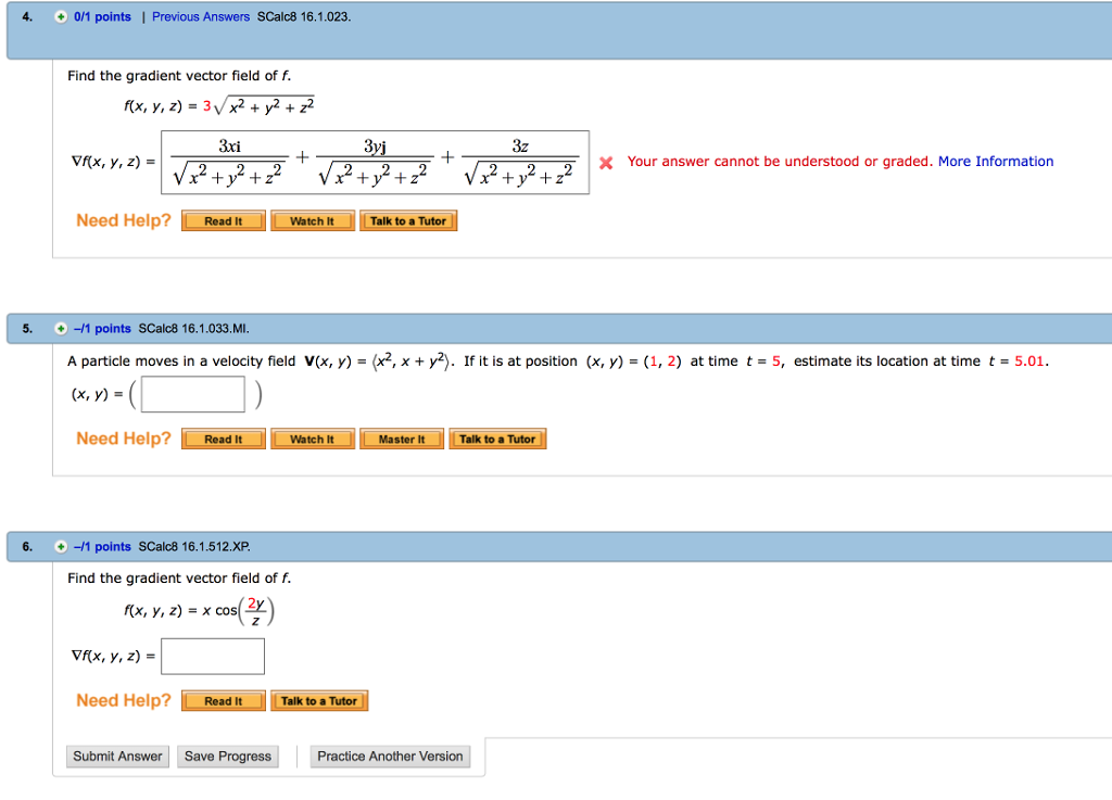 Solved 4. 0/1 points | Previous Answers SCalc8 16.1.023. | Chegg.com