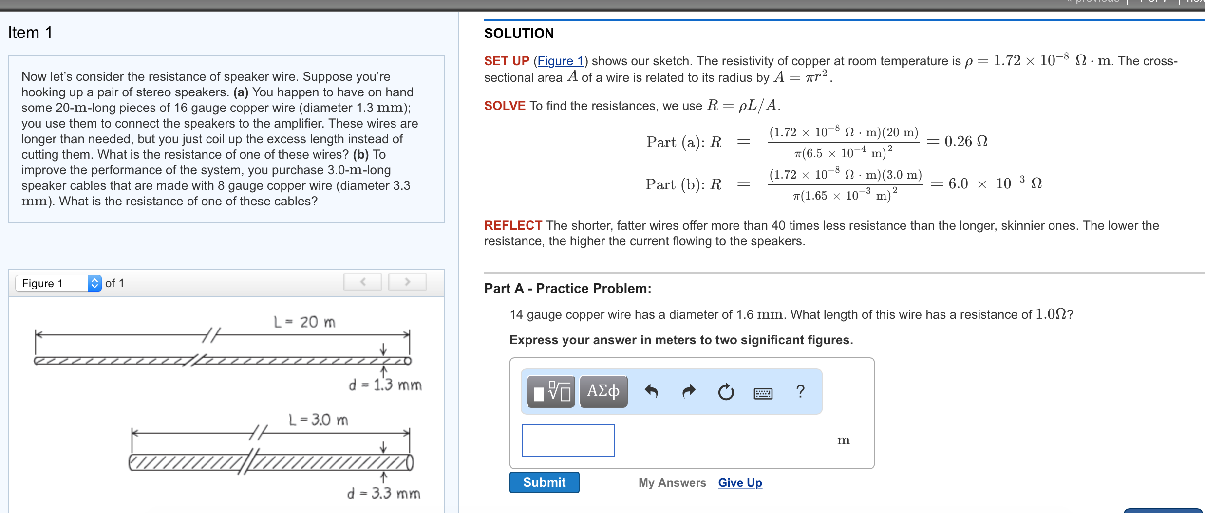 Solved Now let's consider the resistance of speaker wire.