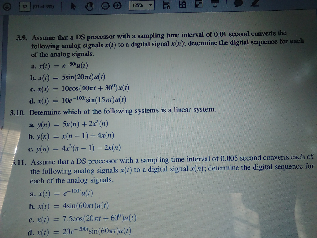 Solved Assume that a DS processor with a sampling time