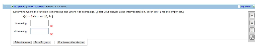 Solved Determine where the function is increasing and where | Chegg.com