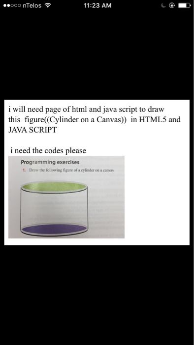 Solved I will need page of html and java script to draw this | Chegg.com