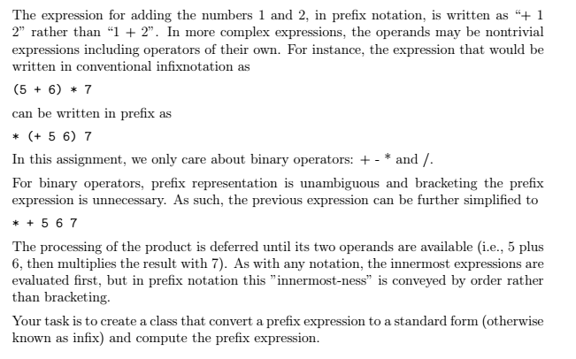 Solved Polish notation, also known as Polish prefix notation | Chegg.com