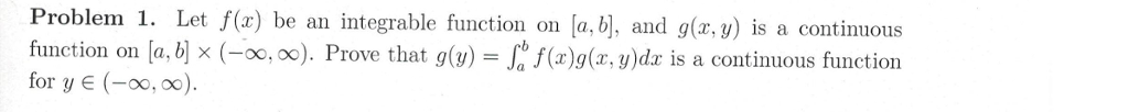 Solved Let f (x) be an integrable function on [a, b], and g | Chegg.com
