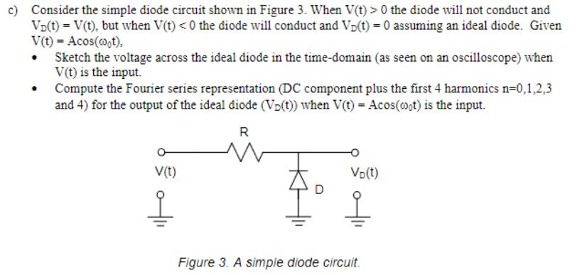 Solved Consider the simple diode circuit shown in Figure 3. | Chegg.com