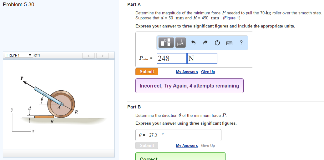 Solved Determine the magnitude of the minimum force P needed | Chegg.com