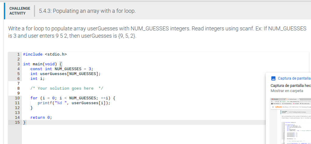 create array with for loop in php