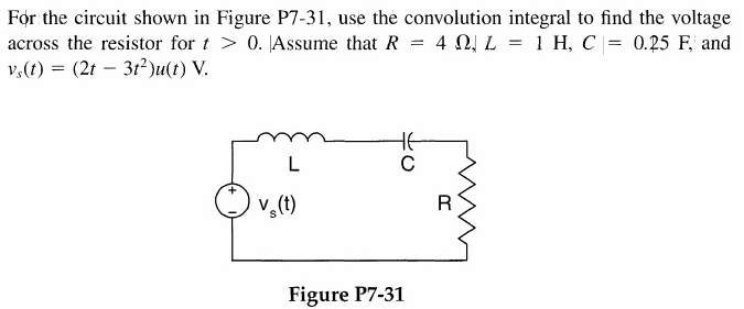 Solved For the circuit shown in Figure P7-31, use the | Chegg.com