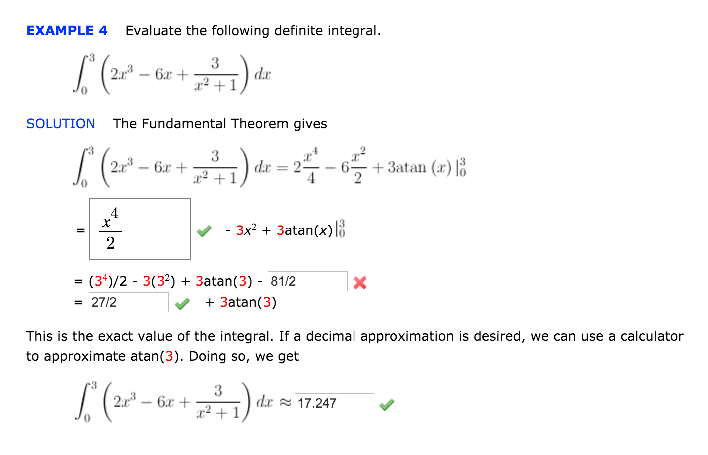 Solved Evaluate The Following Definite Integral Integral 1765