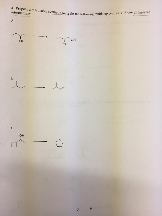 Solved Propose a reasonable synthetic route for the | Chegg.com