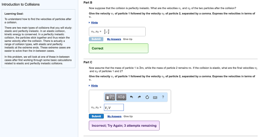 Solved Part B Introduction To Collisions Now Suppose That | Chegg.com