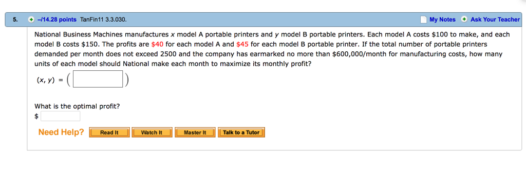 Solved National Business Machines manufactures x model A | Chegg.com