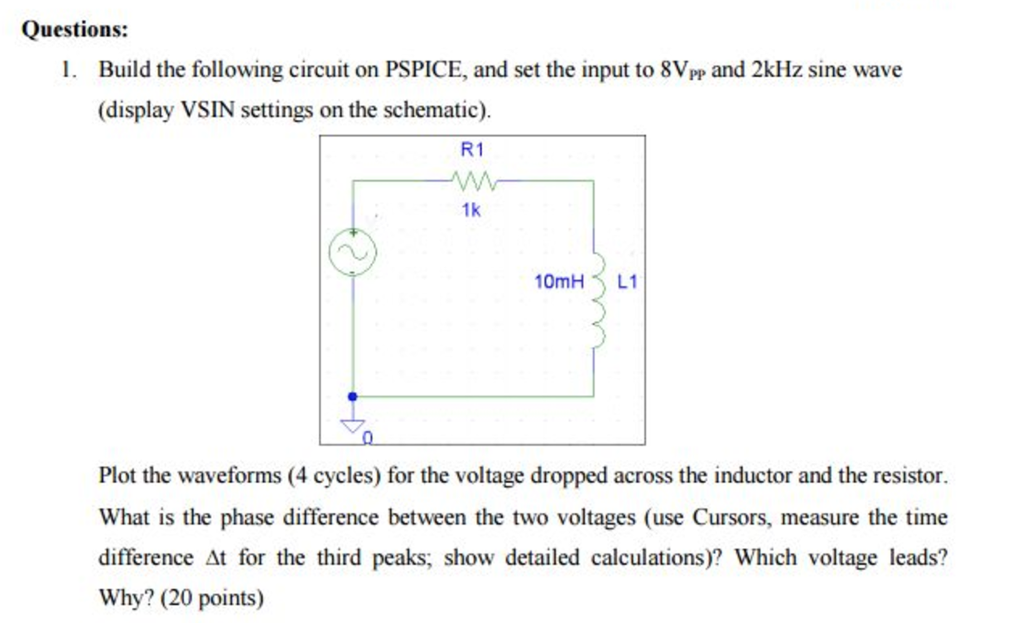 simple delay circuit pspice model