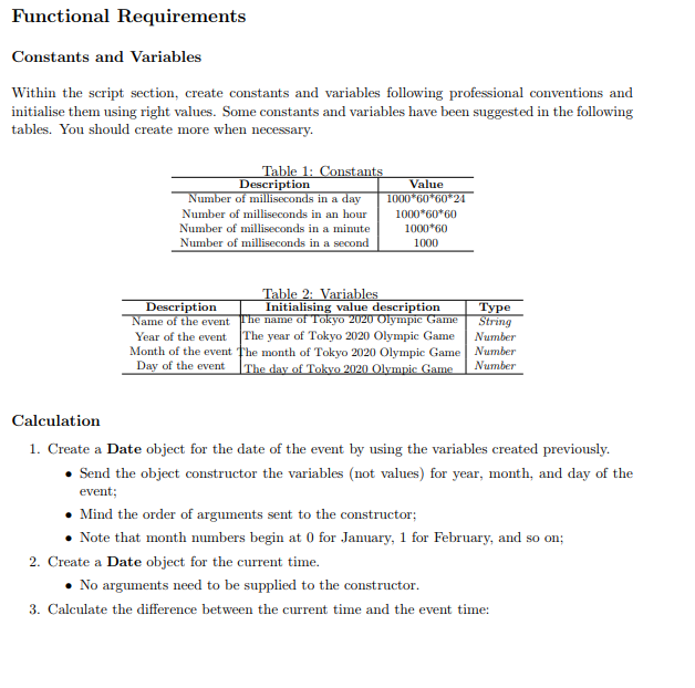 Solved 4. Calculate the number of days to the event: Divide | Chegg.com