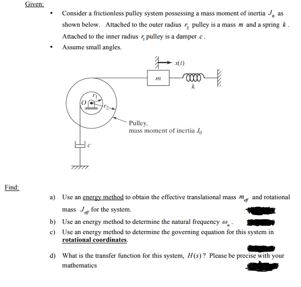 calculate moment of inertia pulley with multiple shapes