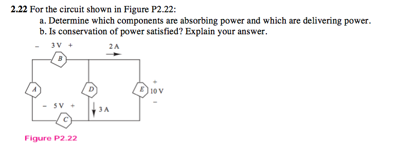 Solved For the circuit shown in Figure P2.22: a. Determine | Chegg.com