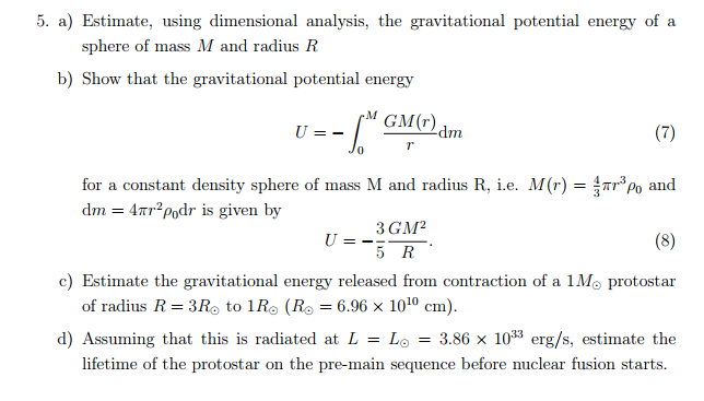 Solved (a) Estimate, using dimensional analysis, the | Chegg.com