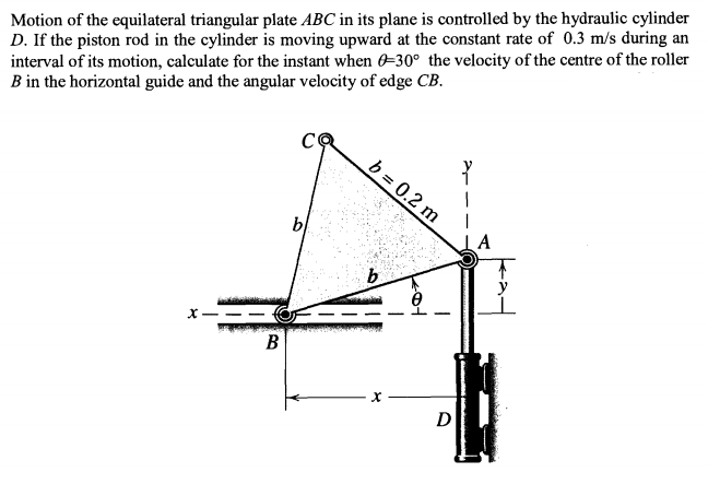 Solved Motion Of The Equilateral Triangular Plate ABC In Its | Chegg.com