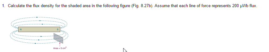 Solved Calculate the flux density for the shaded area in the | Chegg.com
