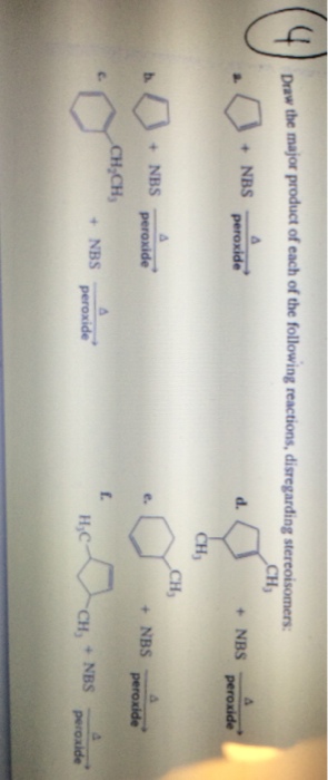 Solved Draw the major product of each of the following | Chegg.com
