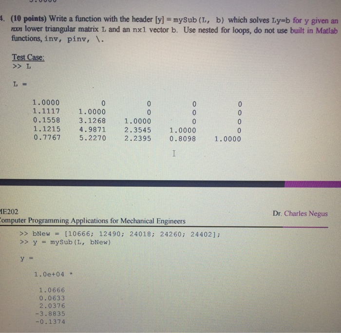 Solved 4. (10 points) Write a function with the header ly] | Chegg.com