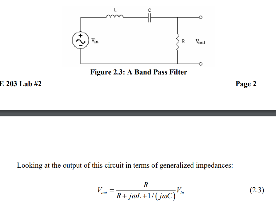 Solved Low Pass Filters: A Low Pass Filter Is One That | Chegg.com