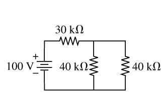 Solved The voltage across the 30-kΩ resistor in the figure | Chegg.com