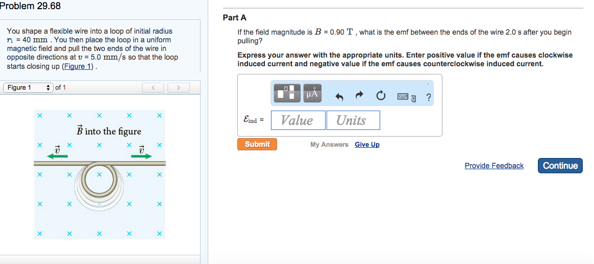 Solved Calculate the emf between the ends of the wire.