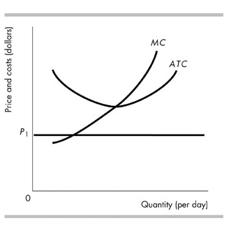 Solved a In the above figure, if the price is P1, the firm | Chegg.com