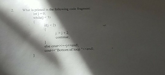 Solved 2. What is printed in the following code fragment: | Chegg.com