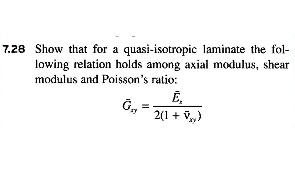 Solved 7.28 Show that for a quasiisotropic laminate the