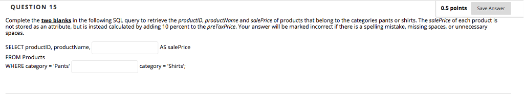 Solved QUESTION 12 1 points Save Answer Complete the four | Chegg.com