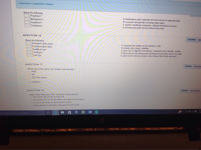 Solved Question Completion Status: Match the following | Chegg.com