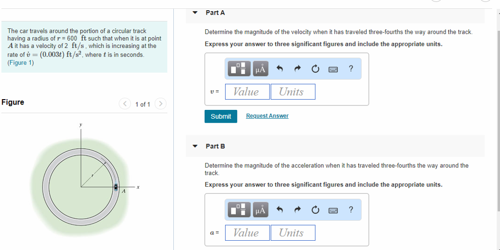 Solved Part A The Car Travels Around The Portion Of A 