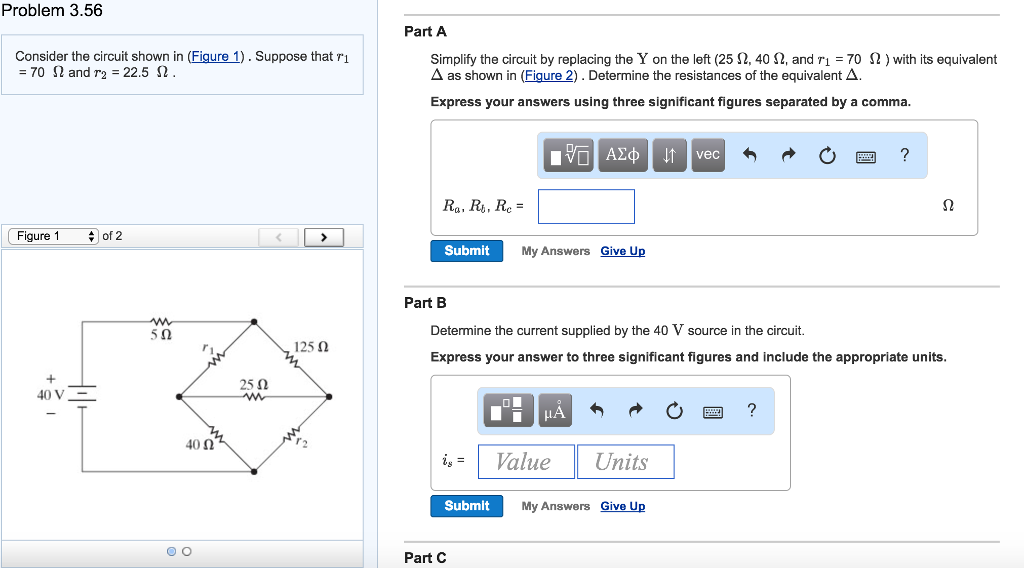 Solved Problem 3.56 Part A Consider the circuit shown in | Chegg.com